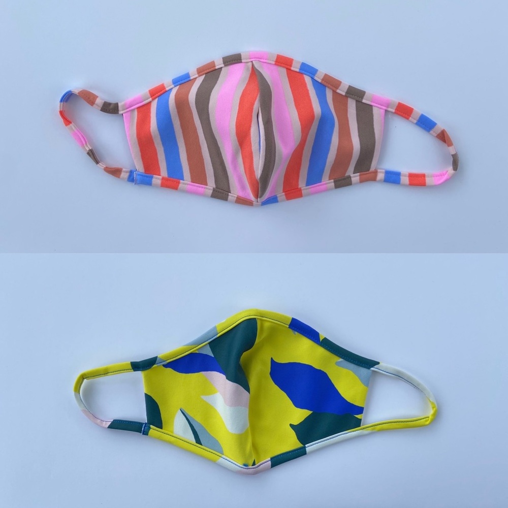 MAAJI Yellow Pink Reversible Face Masks TWO MASKS